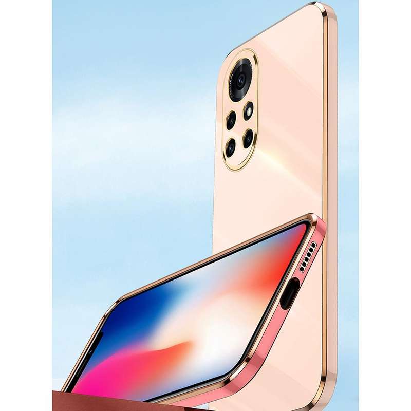 For Huawei nova 8 Pro 5G XINLI Straight 6D Plating Gold Edge TPU Shockproof Case(Black)