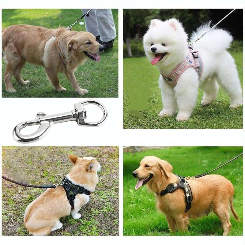 Stainless Steel Swivel Single Hook Pet Leash Hook, Specification: 70mm
