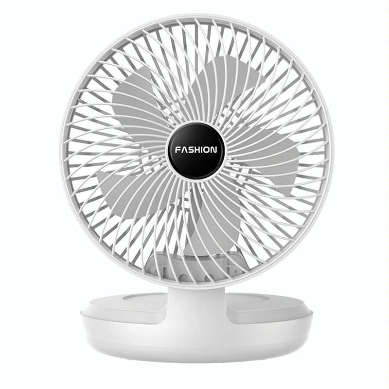 Folding Office Desktop Household Portable Small Fan, Size: 8 inch(White USB Direct Plug)