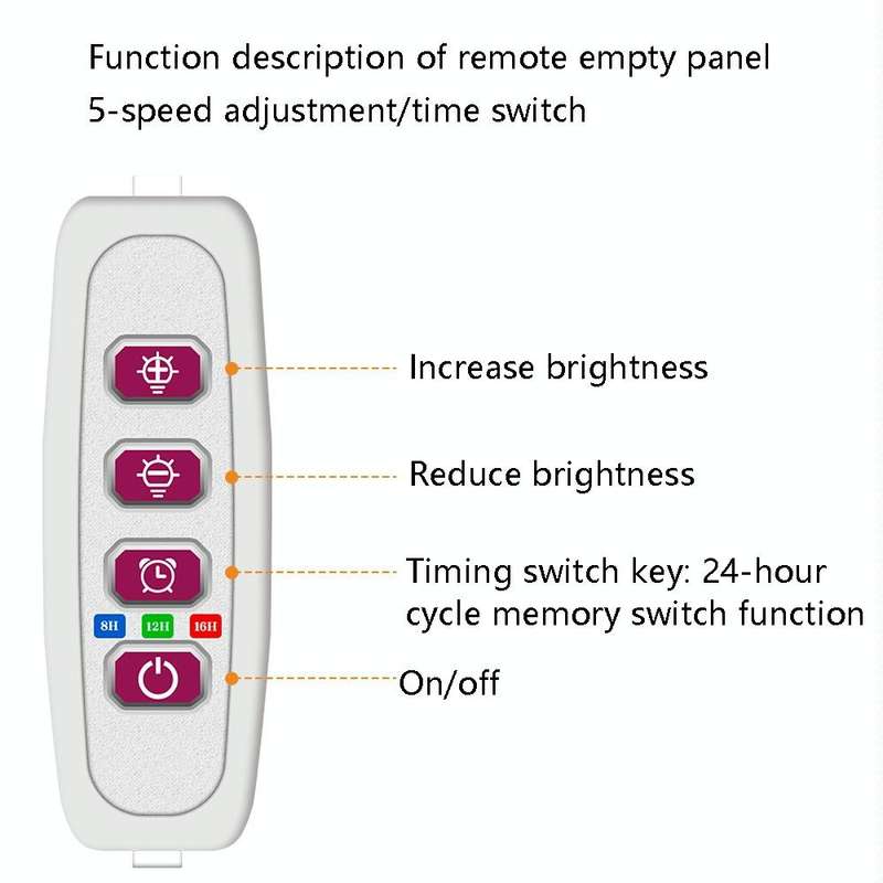LED Plant Growth Lamp Time Potted Plant Intelligent Remote Control Cabinet Light, Style: 30cm One...