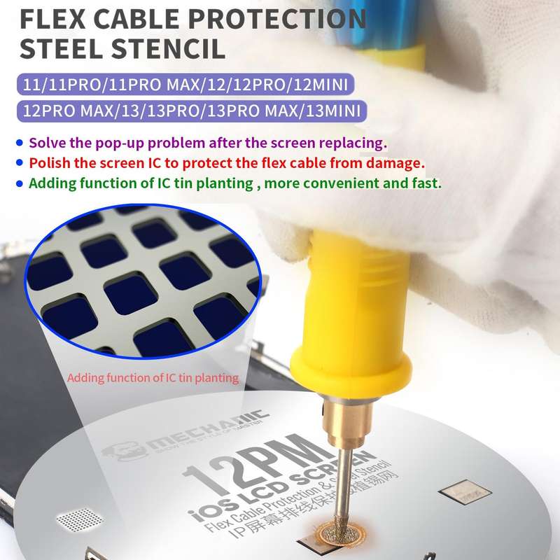 Mechanic UFO LCD Screen Flex Cable Protection and Reballing Planting For iPhone 12 mini