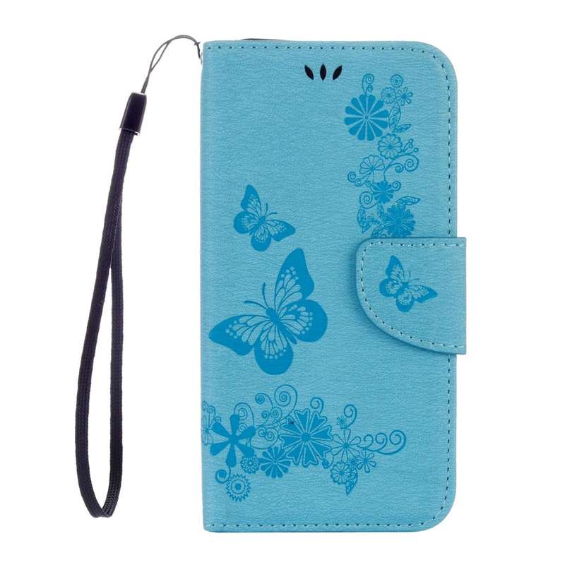 For Galaxy S7 Active Pressed Flowers Butterfly Pattern Horizontal Flip Leather Case with Holder &...