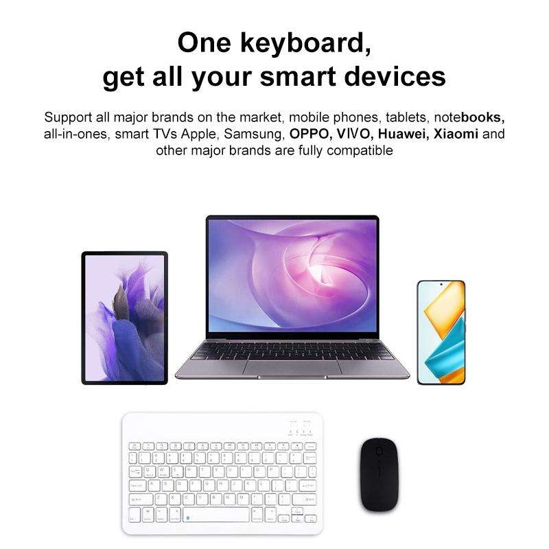 YS-001 9.7-10.1 Inch Tablets Phones Universal Mini Wireless Bluetooth Keyboard, Style:with Blueto...