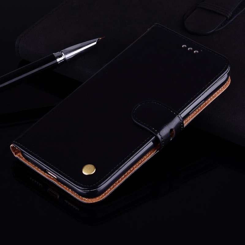 For Huawei P9 Lite Business Style Oil Wax Texture Horizontal Flip Leather Case with Holder & Card...