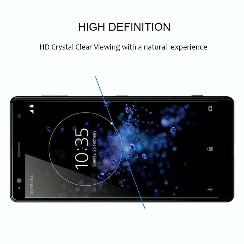 For Sony Xperia XZ2 3D Curved Edge Full Screen Tempered Glass Film