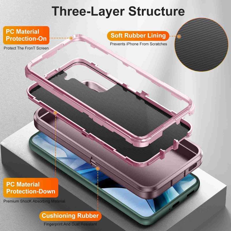 For Samsung Galaxy S23 5G Life Waterproof Rugged Phone Case(Purple + Pink)