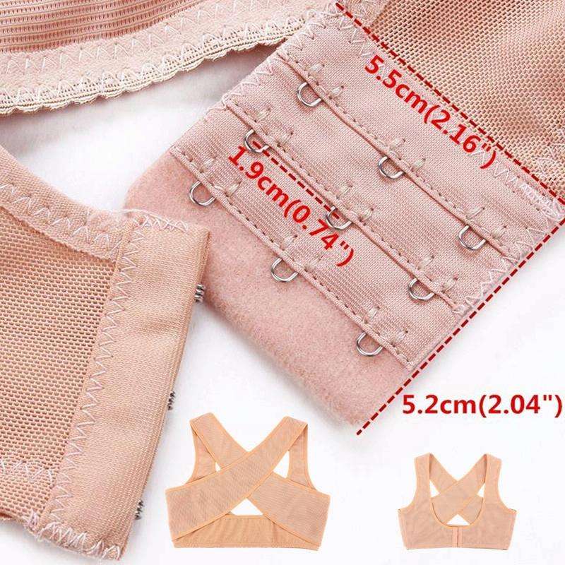 Women Ultrathin Kyphosis Correction Shoulder Support Tight-fitting Orthopedic Belt, Size:L(Flesh ...