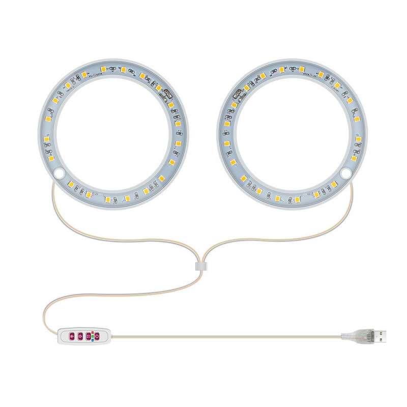 LED Plant Growth Lamp Full Spectroscopy Intelligent Timing Indoor Fill Light Ring Plant Lamp, Pow...