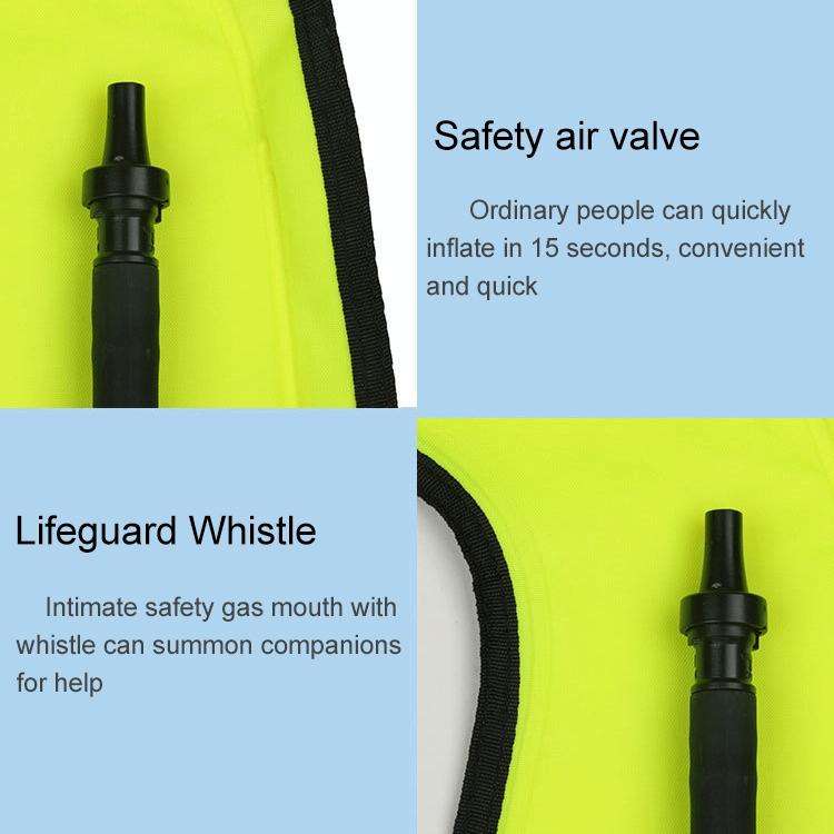 Adult Portable Snorkeling Buoyancy Inflatable Vest Life Jacket Swimming Equipment, Size:650*450mm...