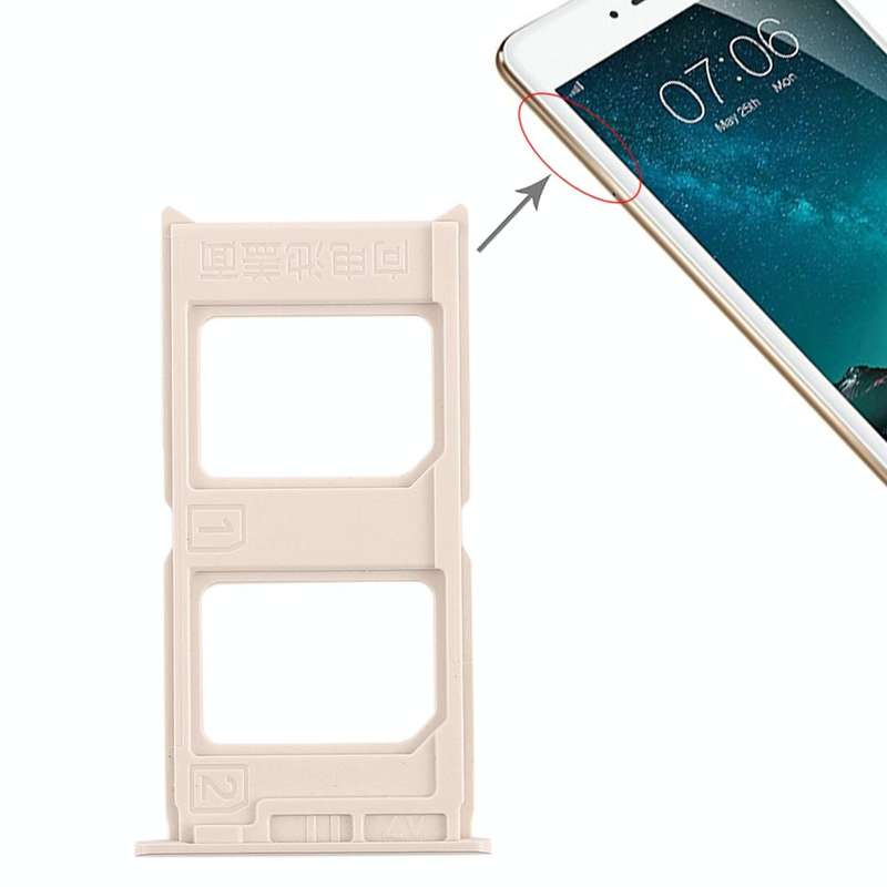 For Vivo V3 2 x SIM Card Tray (Gold)