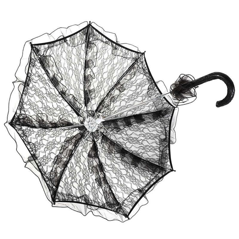 Wedding Parties Bridal Lace Cotton Umbrella Dancing Photography Prop Umbrella(Purple)