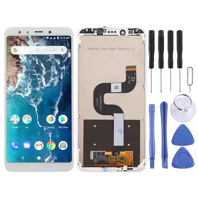 TFT LCD Screen for Xiaomi Mi 6X / A2 Digitizer Full Assembly with Frame(White)