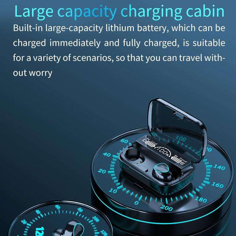 M10 Bluetooth 5.1 TWS Digital Display Wireless Bluetooth Earphone with Charging Box, Support Touc...