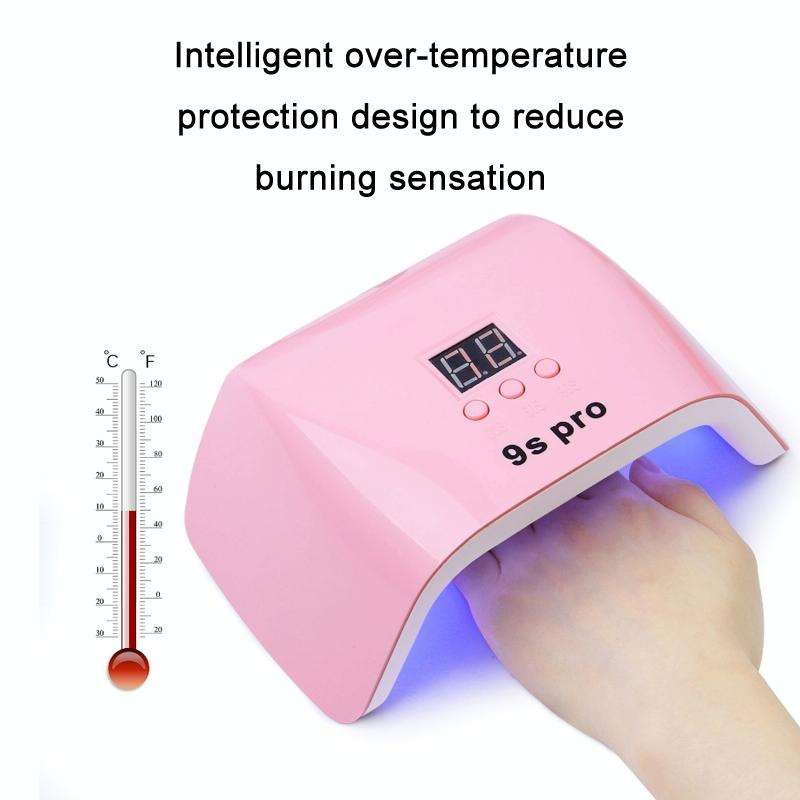 9S Pro 120W Dual Light Source Phototherapy Machine Smart Nail Lamp(White)