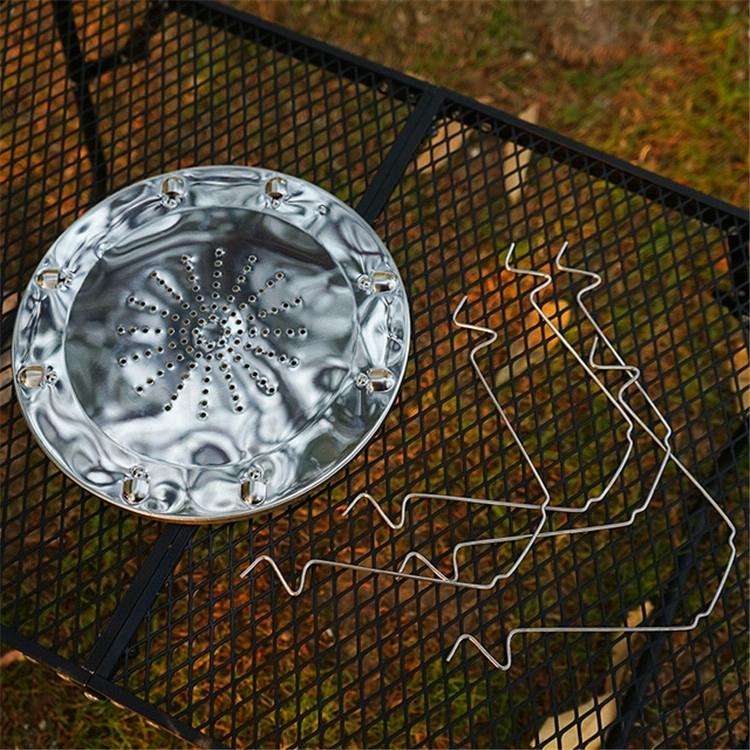 Outdoor Stainless Steel Toast Rack 4 Slice Toast Bread Pan Camping Barbecue Rack Foldable Bakeware