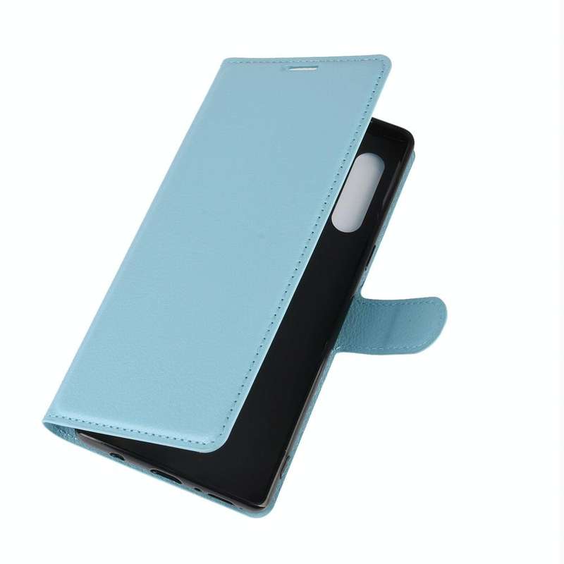 For LG Velvet Litchi Texture Horizontal Flip Protective Case with Holder & Card Slots & Wallet(Blue)