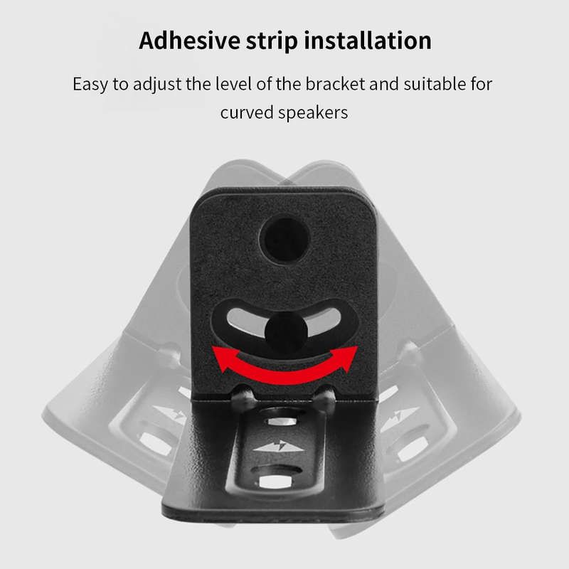 Universal Wall Bracket Non-Slip Storage Bracket for Long Strip Speaker(Black)