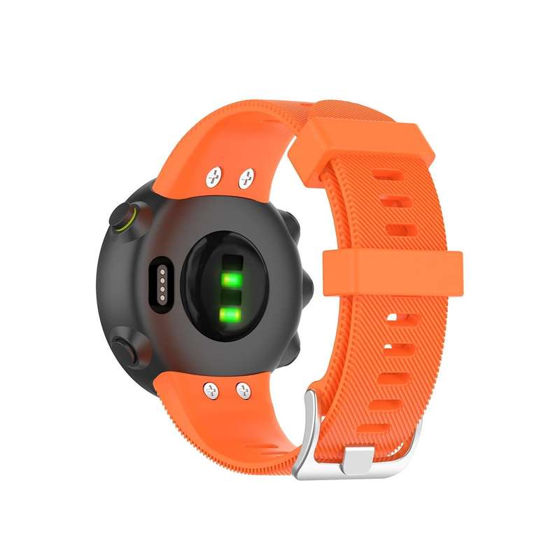For Garmin Forerunner 45 / Forerunner 45S Universal Twill Solid Color Silicone Watch Band(Orange)
