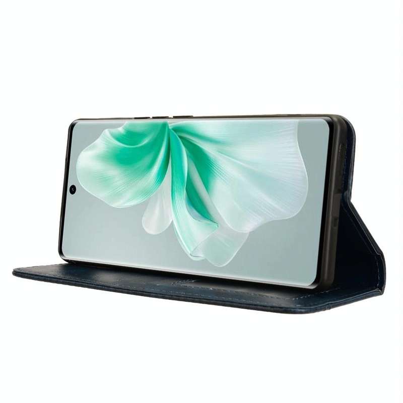 For vivo V30 5G / V30 Pro 5G Magnetic Buckle Retro Texture Leather Phone Case(Blue)