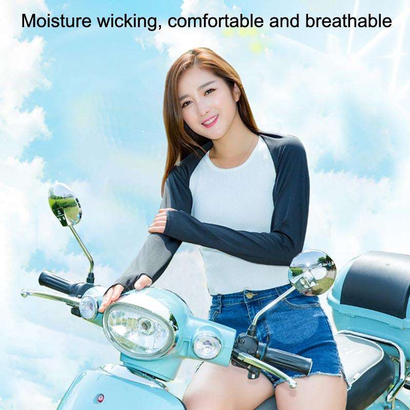 Golf Sunscreen Shawl Sleeves Outdoor Sports Cycling Ice Silk One Word Raglan Sleeves, Size: One C...