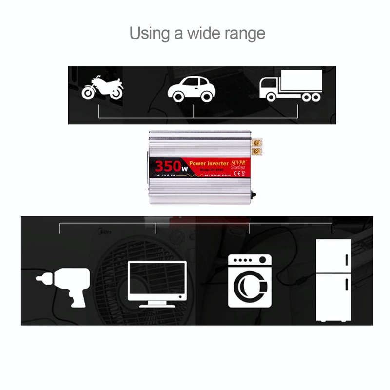 SUVPR DY-8105 350W DC 12V to AC 220V Car Power Inverter with 500mA USB Port & Universal Power Socket