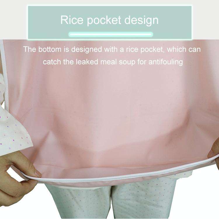 Adult Eat Meal Waterproof Bib, Size:50x80cm(Single Layer Sky Blue)