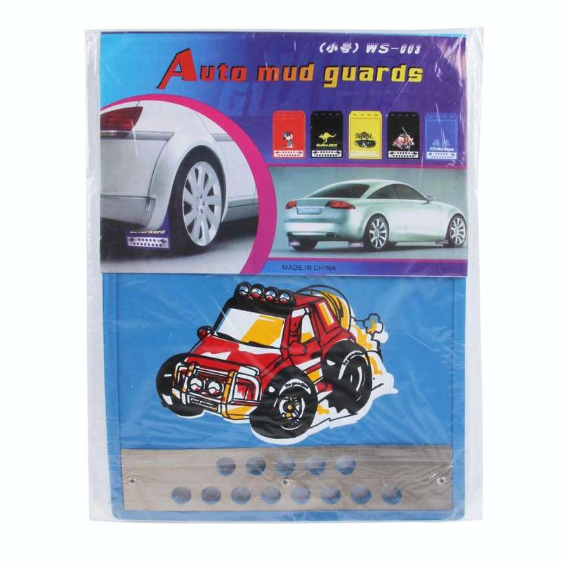 2 PCS WS-003 Premium Heavy Duty Molded Splash Mud Flaps Auto Front and Rear Guards, Small Size, R...
