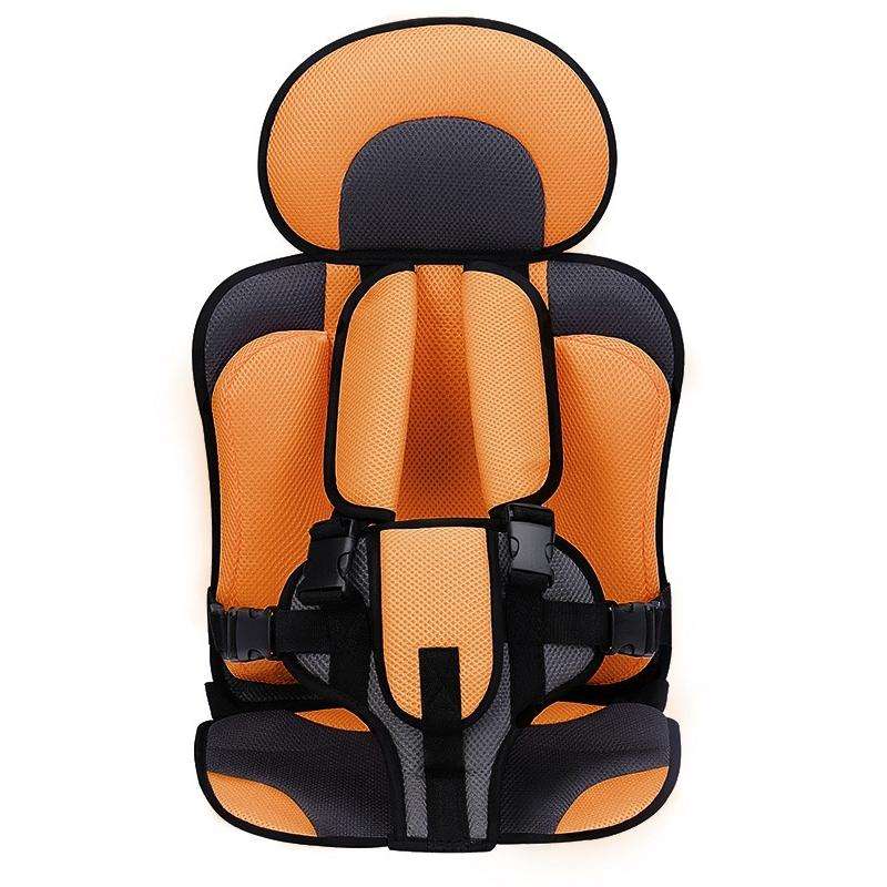 Car Portable Children Safety Seat, Size:54 x 36 x 25cm (For 3-12 Years Old)(Orange + Black)