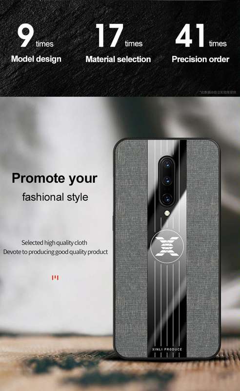 For OnePlus 7 Pro XINLI Stitching Cloth Texture Shockproof TPU Protective Case(Black)