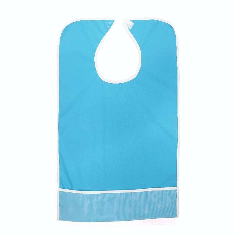 Adult Eat Meal Waterproof Bib, Size:50x80cm(Single Layer Sky Blue)