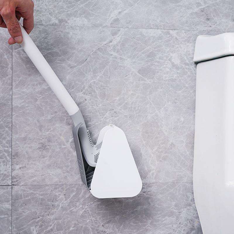 Golf Toilet Brush With Self-Opening And Closing Water-Proof Base(White)
