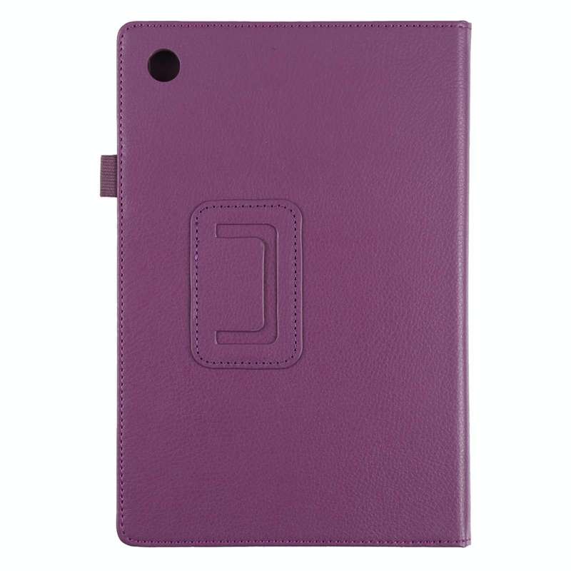 For Samsung Galaxy Tab A8 10.5 2021 Litchi Texture Solid Color Leather Tablet Case(Purple)
