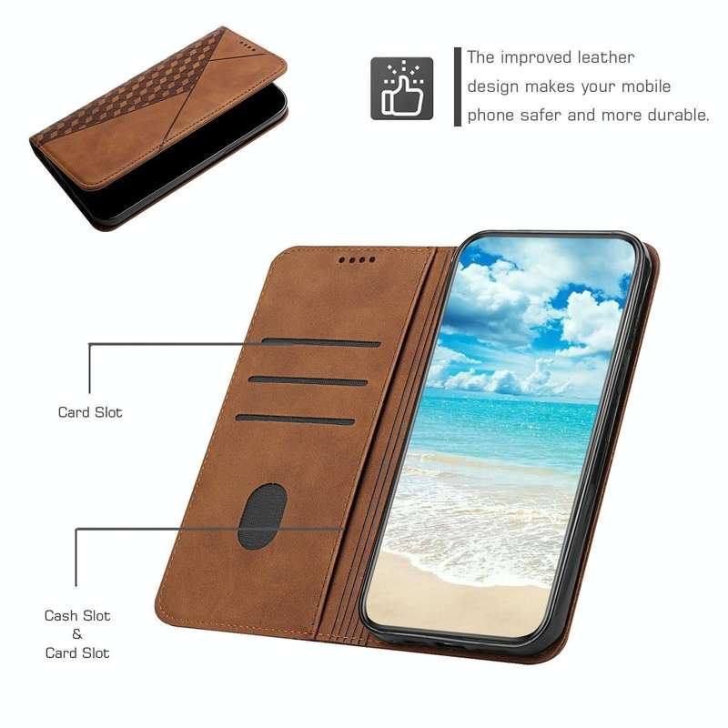 For Samsung Galaxy A33 5G Skin Feel Magnetic Leather Phone Case(Brown)