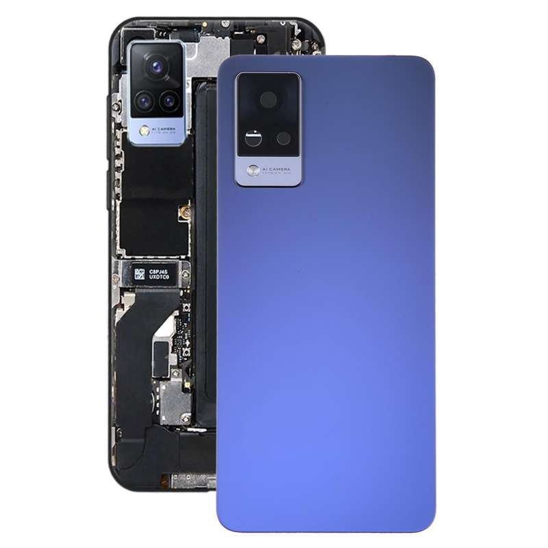 For vivo V21 Original Battery Back Cover with Camera Lens Cover(Blue)