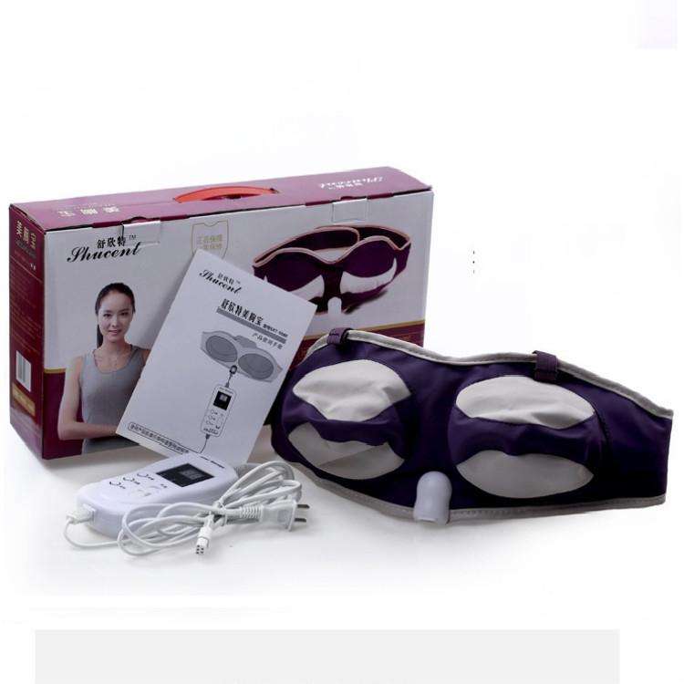 Electric Breast Enhancer Breast Massager, Specification: Small AB, Style:Deep Purple Plug-in