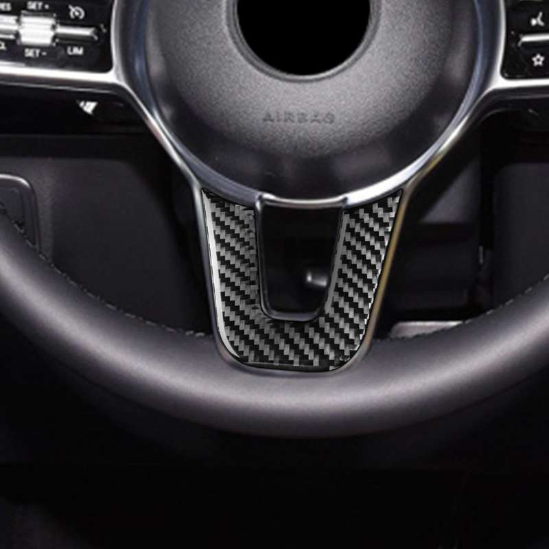 Carbon Fiber Car Steering Wheel U-shaped Decorative Sticker for Mercedes-Benz B-Class 2019 / GLB ...