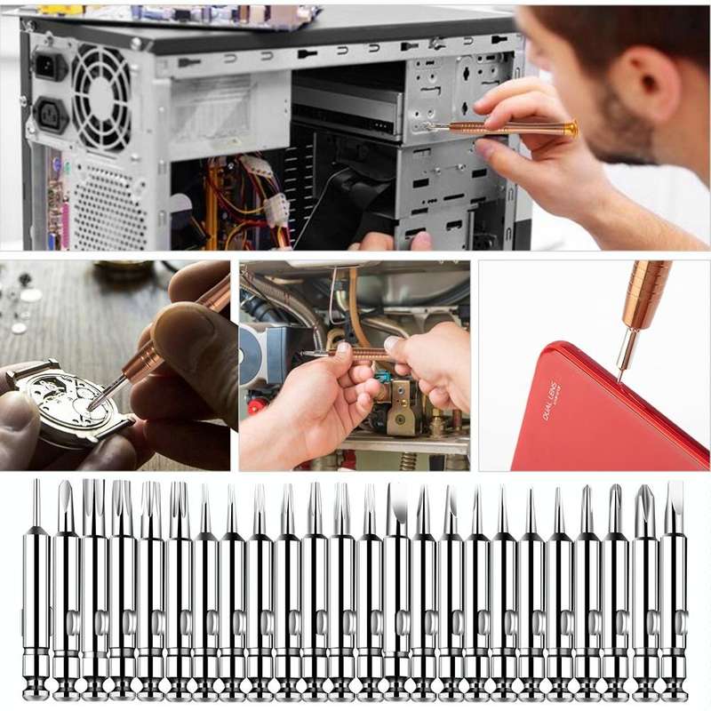 27 in 1 Magnetic Suction Portable Wallet Type Screw Driver Set Mobile Phone Tablet Maintenance Tool