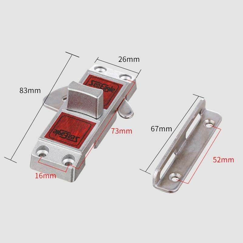 Zinc Alloy Slot-free 90 Degrees Right Angle Migration Door Hook Lock