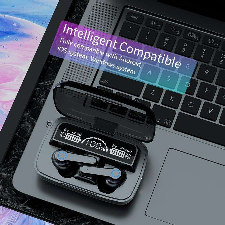 M19 Bluetooth 5.1 TWS Digital Display Wireless Bluetooth Earphone with Charging Box, Support Touc...