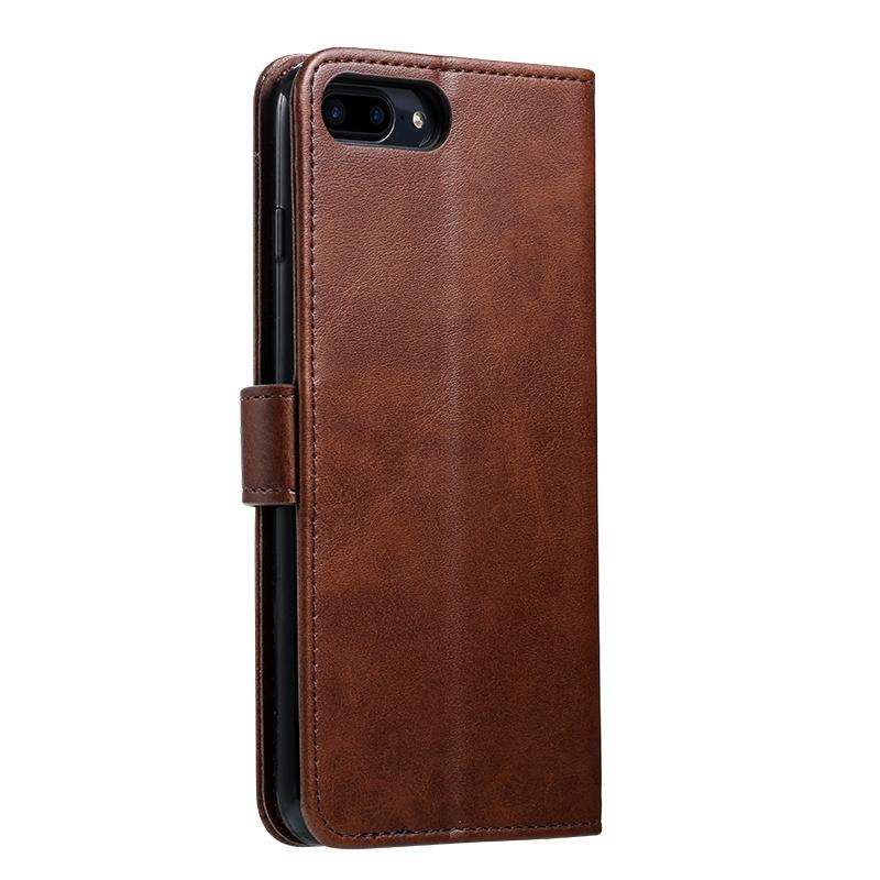 For iPhone 8 Plus / 7 Plus GUSSIM Magnetic Horizontal Flip Leather Case with Holder & Card Slots ...