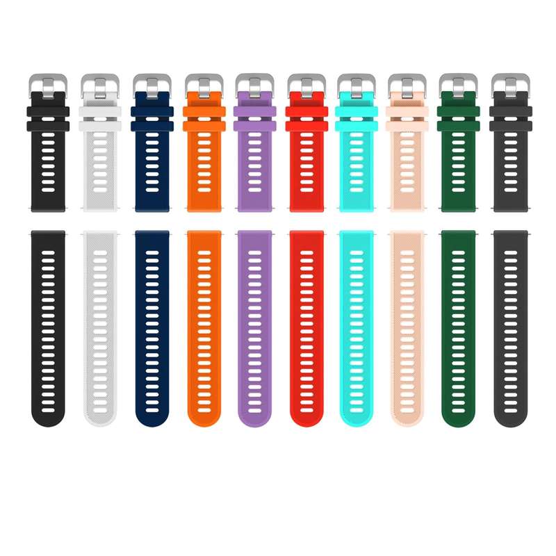 For Garmin Forerunner 55 20mm Silicone Twill Watch Band(Purple)