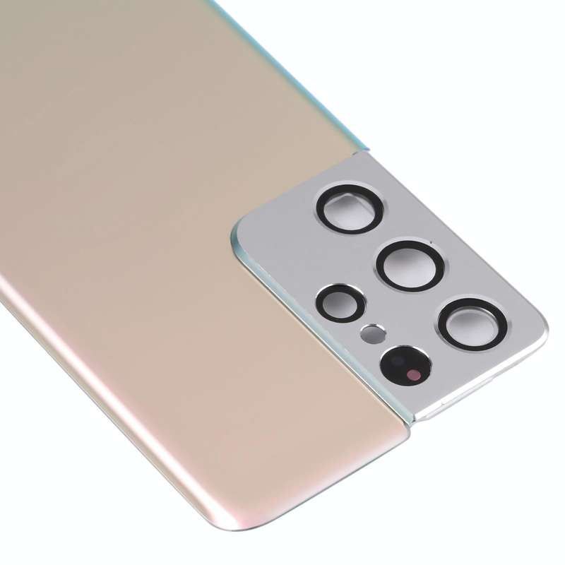 For Samsung Galaxy S21 Ultra 5G Battery Back Cover with Camera Lens Cover (Gold)