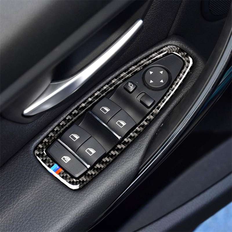 Three Color Carbon Fiber Car Lifting Panel Decorative Sticker for BMW F20 / F21 2012-2016 / F30 2...