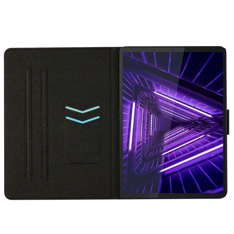 For Lenovo Tab M10 3rd Gen Marble Pattern Smart Leather Tablet Case(Pink Blue)