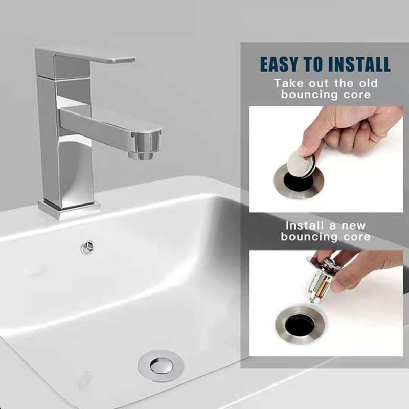 Basin Drain Bounce Core Push-Type Leaking Plug(Bouncing Core)