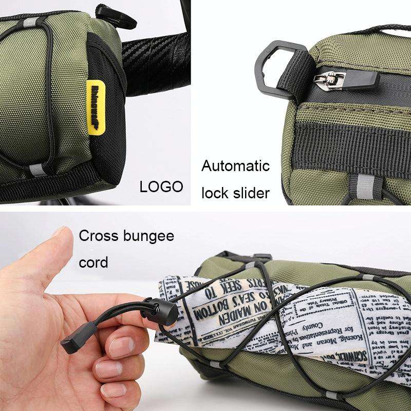Rhinowalk RK9103 2.4L Outdoor Sports Cycling Front Bag Bicycle Waterproof Handlebar Bag(Full Black)