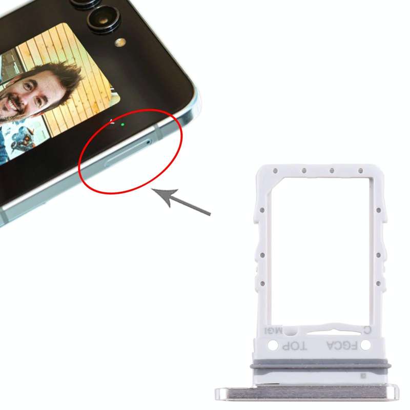 For Samsung Galaxy Z Flip5 SM-F731 Original SIM Card Tray (Silver)