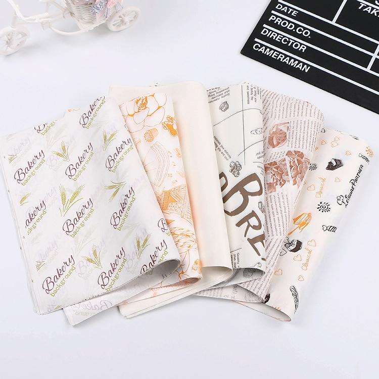 2 Packs Cake Greaseproof Paper Baking Packaging Plate Paper Hamburger Paper, Colour: Brown Pastry