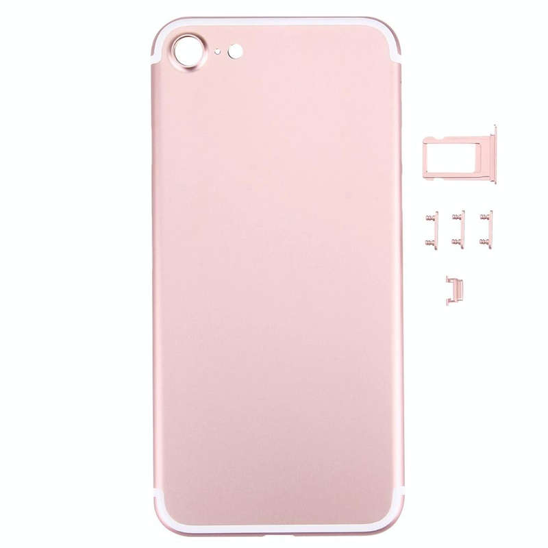 5 in 1 for iPhone 7 (Back Cover + Card Tray + Volume Control Key + Power Button + Mute Switch Vib...