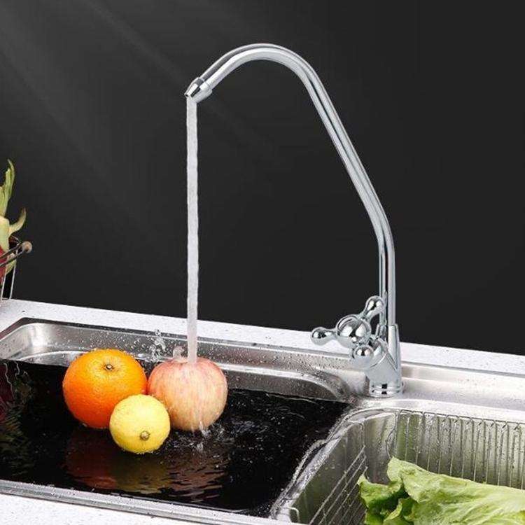 1/4 Quick Connect Faucet Small Three Prong Quick Connect Kitchen Water Purifier Faucet(2 Point Qu...